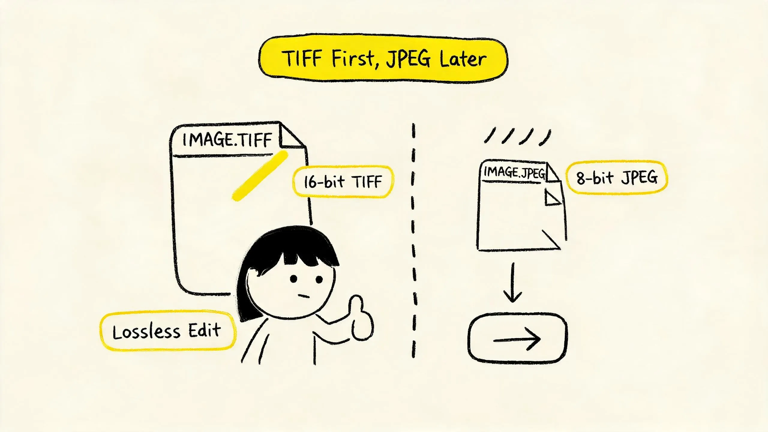 TIFF First, JPEG Later