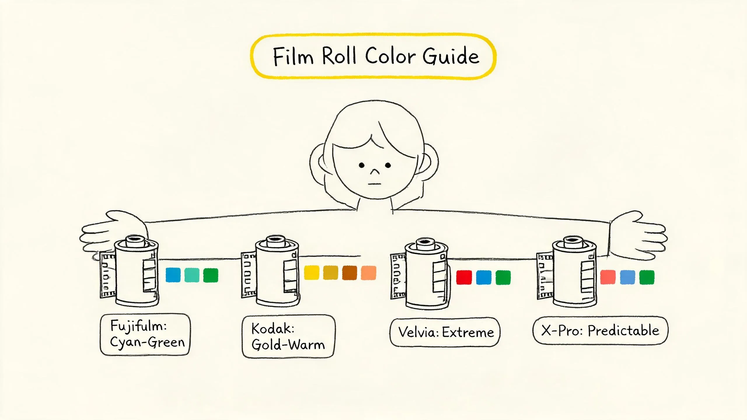 Film Roll Color Guide